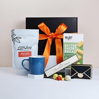 Your Coffee Fix Hamper – Artisan Gift Box with Espresso Blend, Macadamia Shortbread, Chocolates & Ceramic Mug – for Coffee...