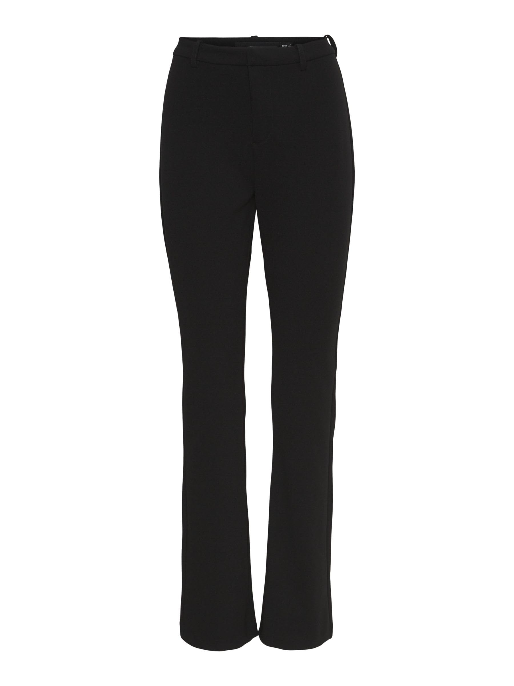 Vero Moda Women's Vmamira Mr Flared Pant Ga Noos, Black, S / 34L