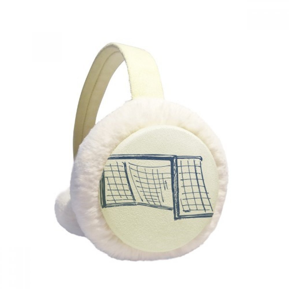 Orejeras de fútbol azul de felpa plegables regalo de invierno 5