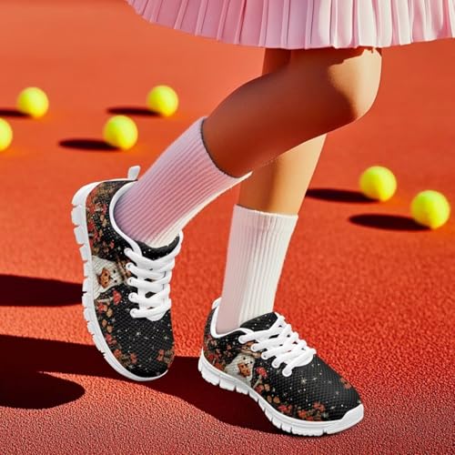Doojoayie Girls Running Shoes Comforatble Tennis Shoes for Kids School Casual Sneakers Holiday Theme3