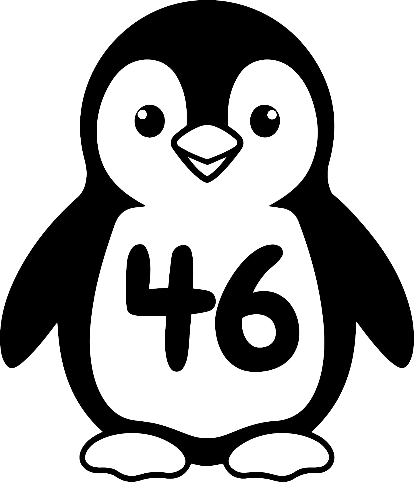 3 x Cute Penguin Wheelie Bin Number Stickers - 6 Colours to Choose from - Waterproof Vinyl Decal - Long Lasting - Easy to Clean (20.5cm x 18cm (8.1" x 7.1"))