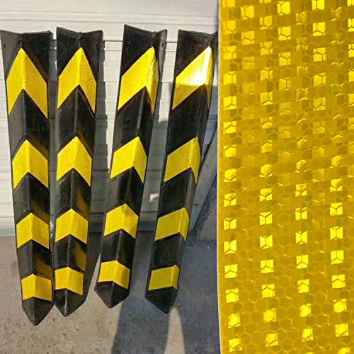 Image of ONTWIE Reflective Tape, 2inch x 30ft Dot Reflective Tape (Yellow) | Reflective Tape Outdoor Waterproof, High Visibility Reflective Safety Tape, Reflector Tape For Trailer, Cars, Trucks