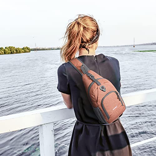 G4Free Brusttasche Schulterrucksack Sling Bags Umhängetasche Crossbody Herren Damen für Reise Wandern Radfahren Laufen Klettern