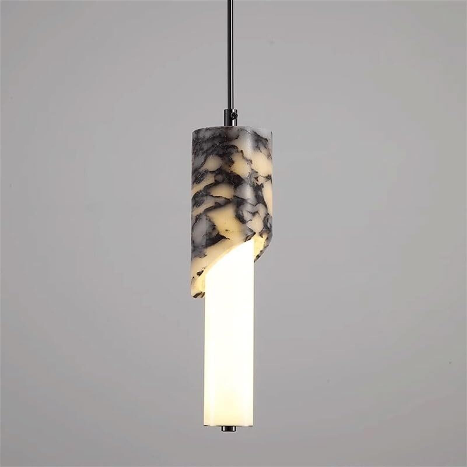 HUAYUSEDF Light Luxury Marble Pendant Lamp Chandelier Hanging Lighting Ceiling Fixture Simple for Bedroom Entrance Corridor Background Wall