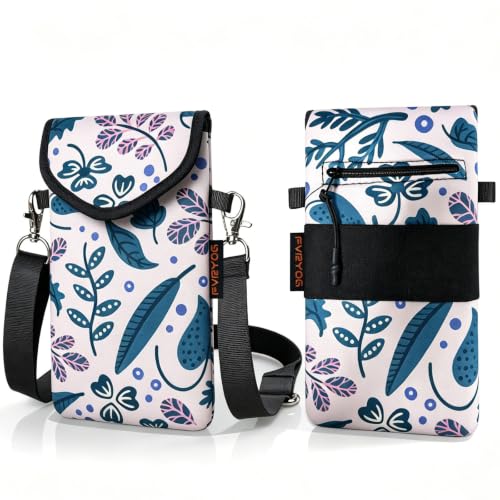 Image of Neoprene Phone Sleeve Pouch Case Bag for Men Women w /Crossbody Strap /Neck Lanyard for iPhone 17 /16 /15 /14 Pro Max, Samsung S25,Pixel 10