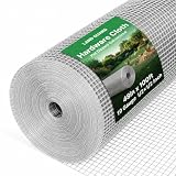 Land guard 19 Gauge Hardware Cloth, 1/2 inch 48inch×100ft Chicken Wire Fence, Galvanized Welded Cage Wire Mesh Roll Supports Poultry Netting Cage Fence………
