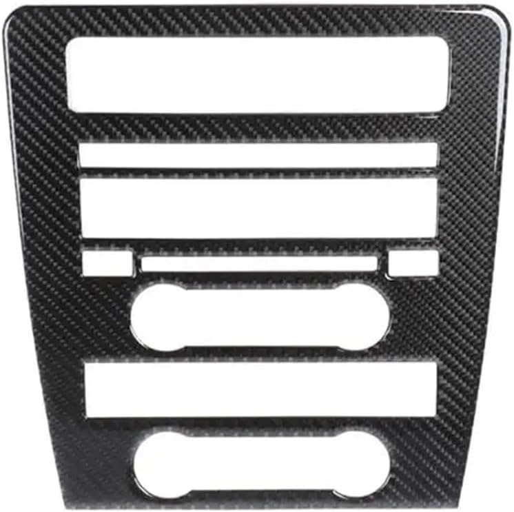 Center Console GPS Navigation Panel Decoration Trim Cover Sticker for Fords Mustang 2009 2010 2011 2012 2013 Car Accessories(Carbon Fiber-A)