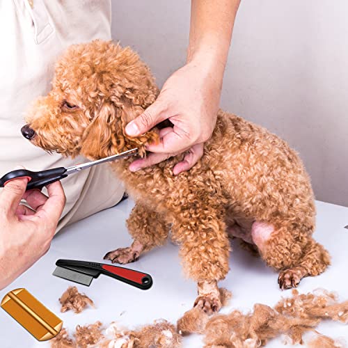 Flea Comb,2 Pcs Cat Comb Dog Comb Pet Combs Dog Hair Comb Pet Hair Comb Pet Grooming Comb Cat Hair Brush Lice Comb Cat Grooming Supplies For Dog/Cat/Small Pets (Red And Orange) #TOP5