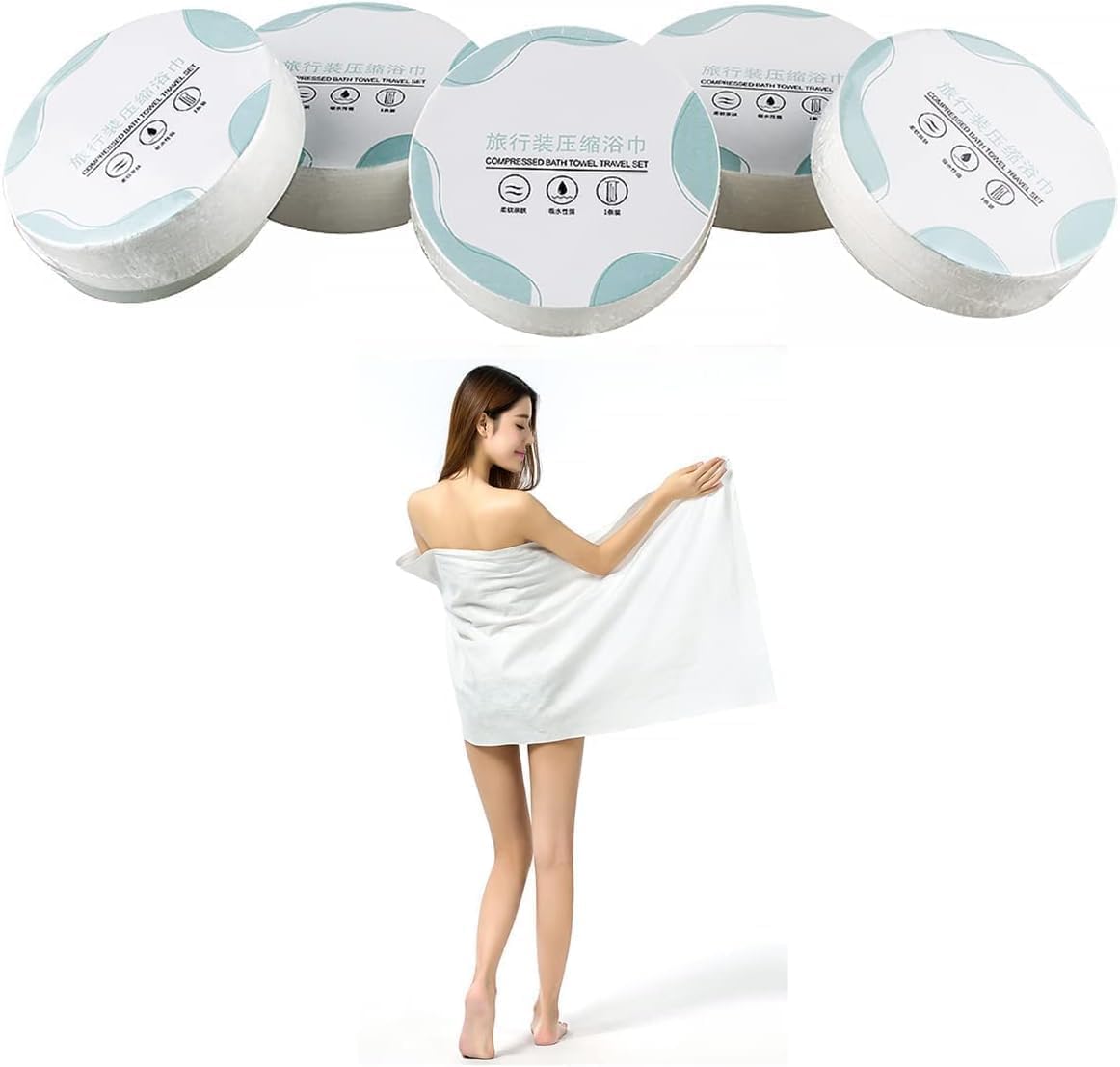 ZYNSTA Large Compressed Cotton Towel Tablets – 27.6 x 42 inch Travel Disposable Towels for Camping, Hiking, Gym & Sports (Pack of 4)-image-37