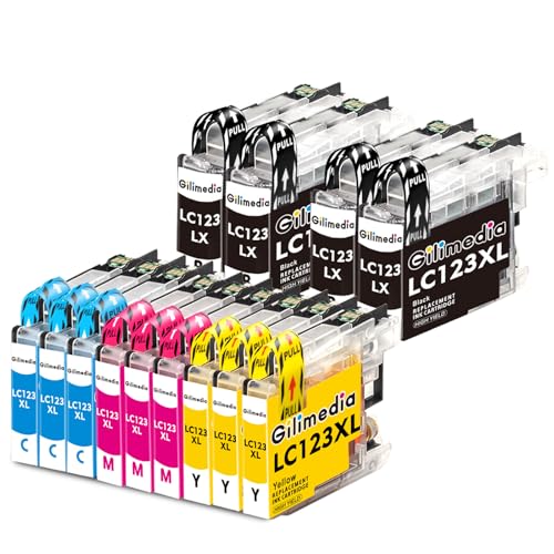 GILIMEDIA LC123 LC123XL Patronen Kompatibel für Brother LC123 LC-123 für Brother DCP-J4110DW MFC-J470DW MFC-J4410DW DCP-J552DW MFC-J6720DW MFC-J6520DW MFC-J870DW MFC-J6920DW