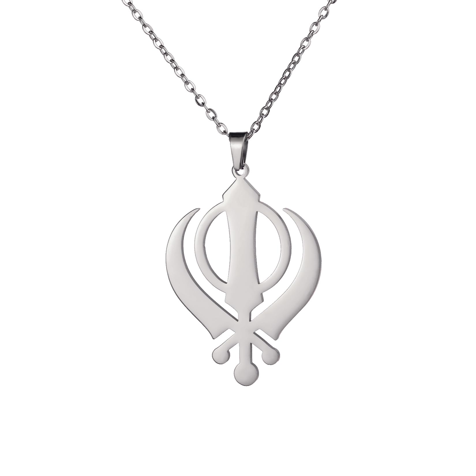 Sponsored Ad – Khanda Sikh Sword Symbol Necklace Sikh Kara Disc Sikhism Pendant Religious Symbol Sikh Khanda Jewelry Punjabi Sword Protection Amulet Women Men