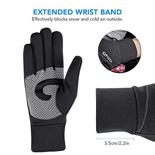 Luvas esportivas, Andoer Luvas de ciclismo de inverno feminino e masculino Luvas quentes com tela se
