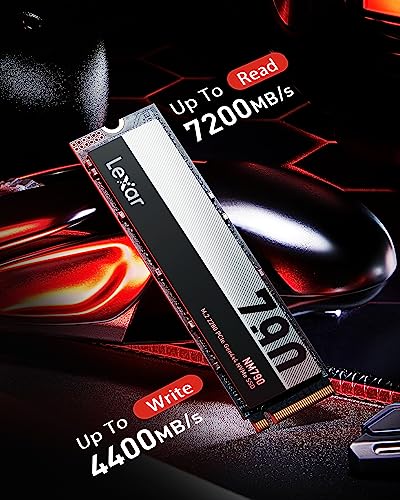 Image of Lexar NM790 512GB SSD, M.2 2280 PCIe Gen4x4 NVMe 1.4 Internal SSD, Up to 7200MB /s Read, Up to 4400MB /s Write, Internal Solid State Drive for PS5, PC, Laptop, Gamers, Professionals (LNM790X512G-RNNNG)