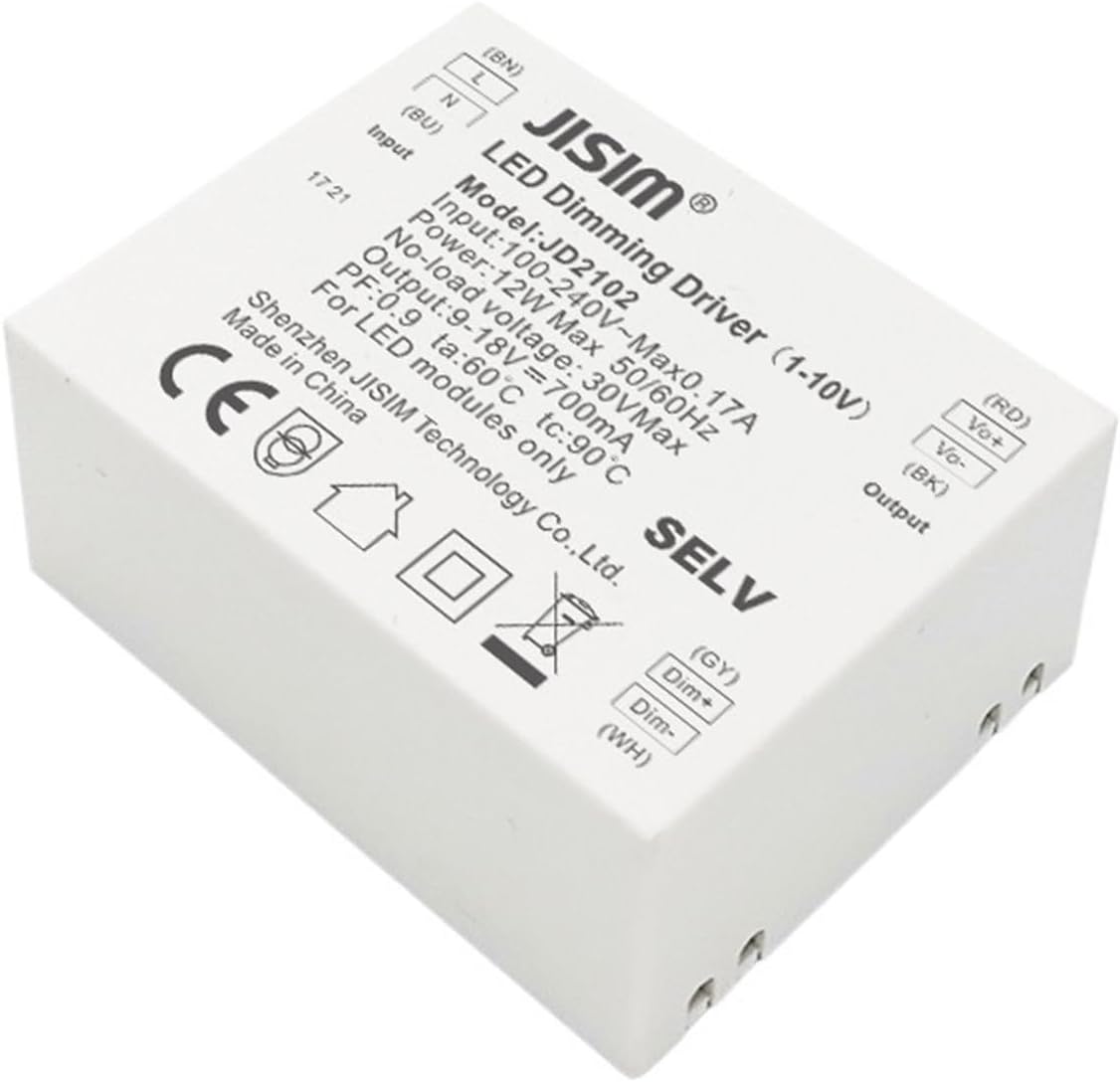 0-10V dimming Power Supply 12V10W15V12W Constant Current Track Light dimming Power Supply Supports Slow Start dimming