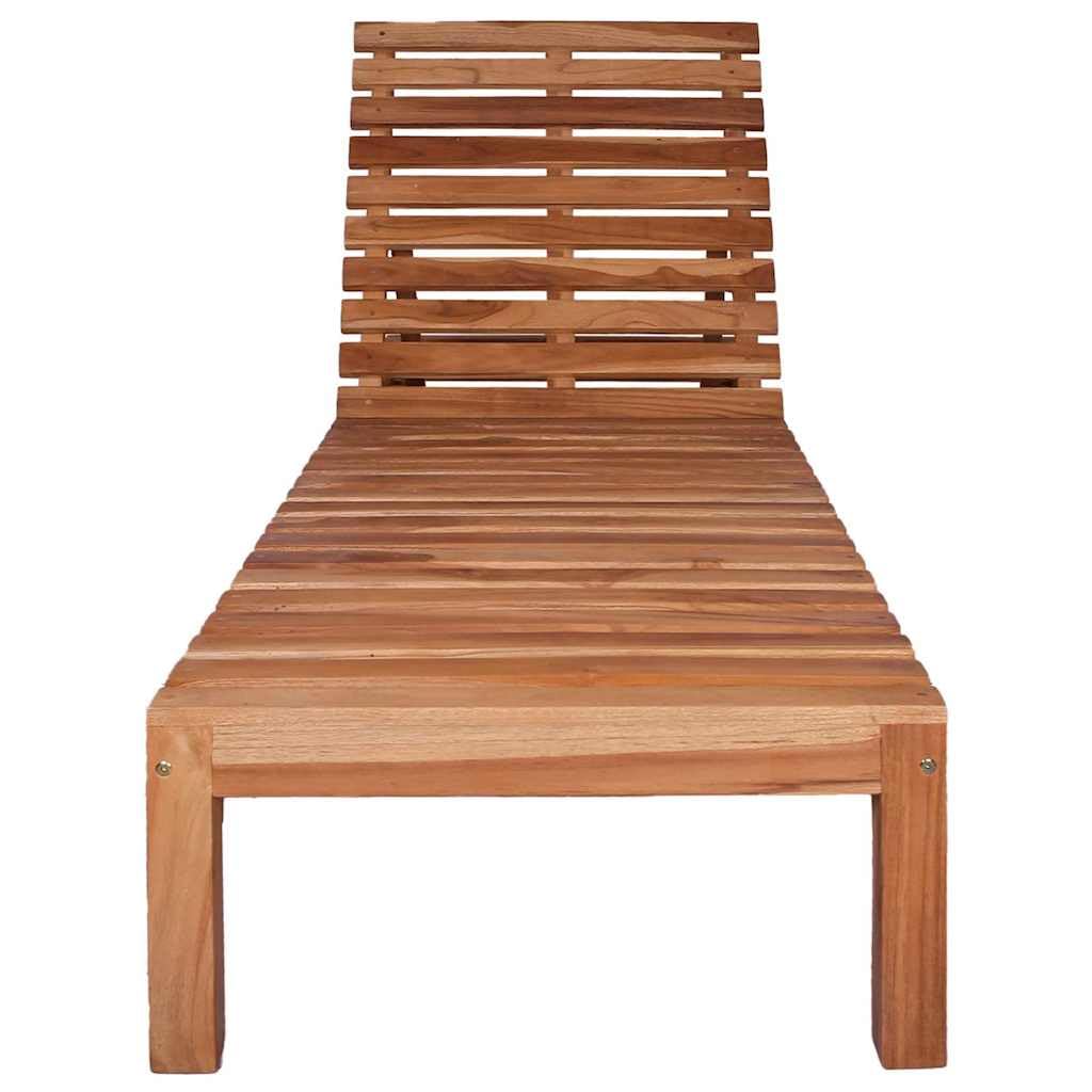 vidaXL Lettino Prendisole in Legno Massello di Teak