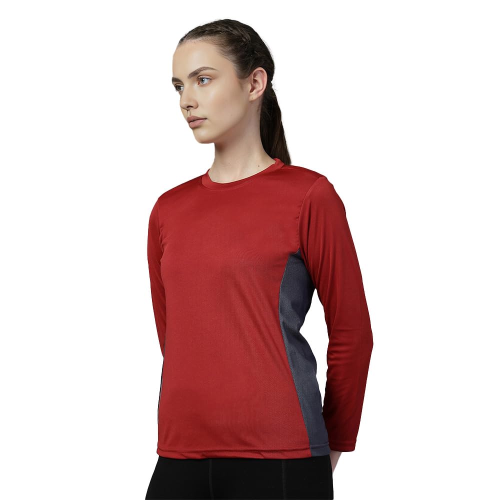 chkokko Women's Polyester Full Sleeve Regular Fit Round Neck Gym Sports T-Shirt-picture-58