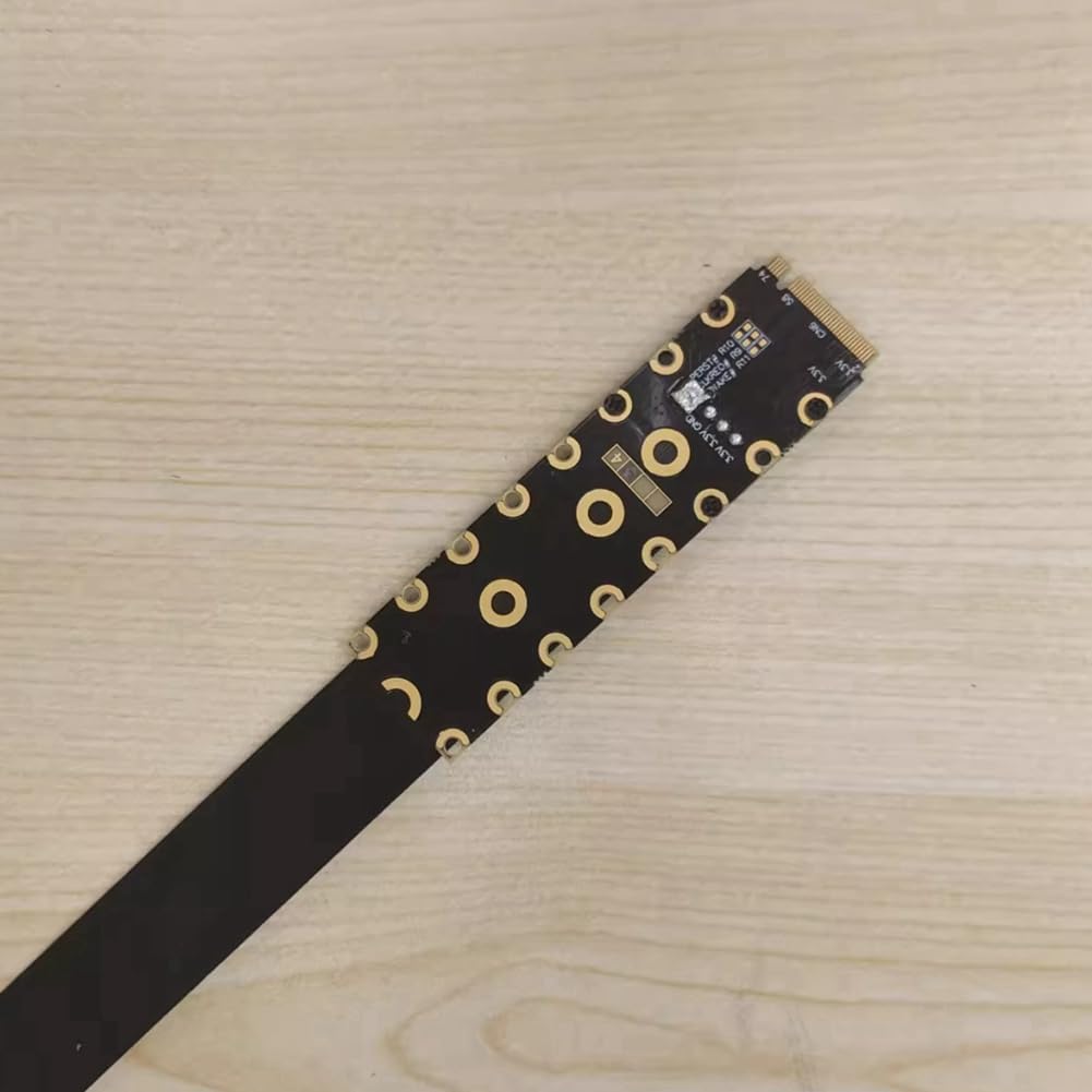 Malloy M.2 NVMe Key M PCIe 5.0 X4 Gen5 128G/Bps, kabel przedłużający FFC o wysokiej prędkości, bardzo miękki i niskostratny, 25 cm.