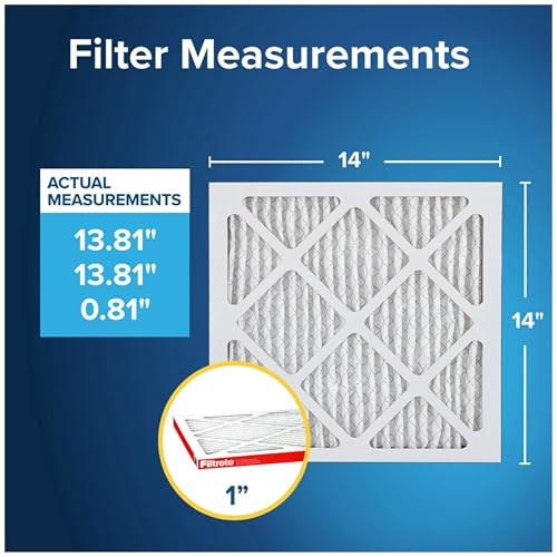 Image of Filtrete 14x14x1 AC Furnace Air Filter, MERV 11, MPR 1000, Micro Allergen Defense, 3-Month Pleated 1-Inch Electrostatic Air Cleaning Filter, 6 Pack (Actual Size 13.81x13.81x0.81 in)