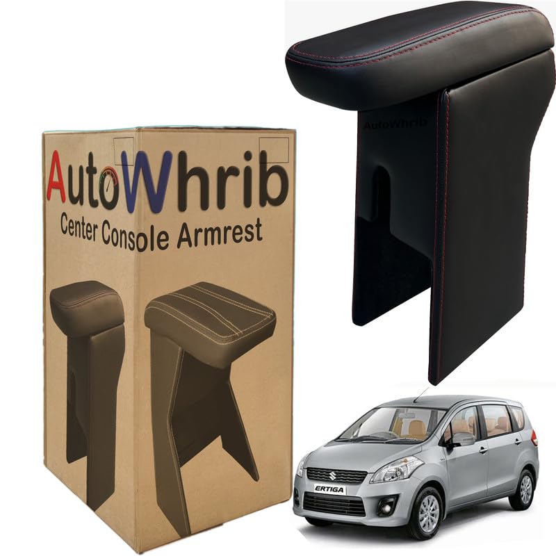 Image of Car Arm Rest For Ertiga Type 1 Armrest with Storage Box & Soft Cushion Pad, Luxury Arm Rest, Black Colour