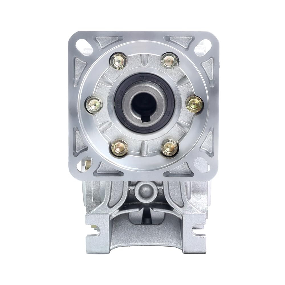 STEPPERONLINE Reductor de velocidad de engranaje helicoidal 50:1 NMRVS40 de 14 mm de diámetro del eje de entrada para motor paso a paso Nema 34