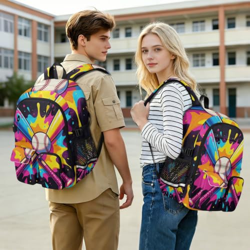 Mochilas de viaje de béisbol con espacio ergonómico para jóvenes 7