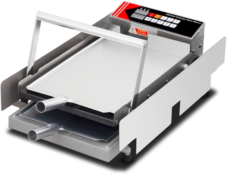 Double-Layer Toaster, Commercial Hamburger Heating Roasting Machine, Commercial Automatic Electric Heating Digital Display, Precise Control of Hamburger Roasting Machine (B)