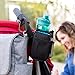 J.L. Childress Clip 'N Carry Stroller Hooks - Universal Stroller Clips with Non-Slip Straps - Durable Carabiners to Hold Watter Bottles & Bags - 2 Pack - Perfect for Uppababy & More - Black