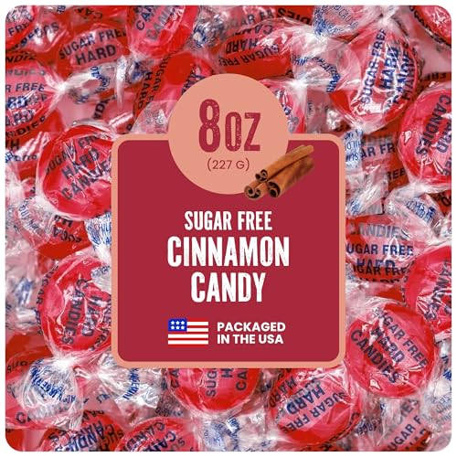 Cambie Sugar Free Hard Candy, 8 ounces of Sugar Free Candy Individually Wrapped, Cinnamon