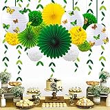 Fácil de montar: simplemente sigue las instrucciones de la imagen para hacer pompones de papel, bolas de panal de abeja y linternas de papel. Despliega fácilmente como hermosa decoración colgante para ocasiones especiales, también como decoración de mesa o techo