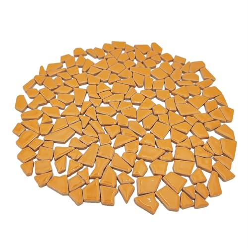 200g Ceramic Mosaic Tiles for Crafts,Irregular Stained Ceramic 0.2