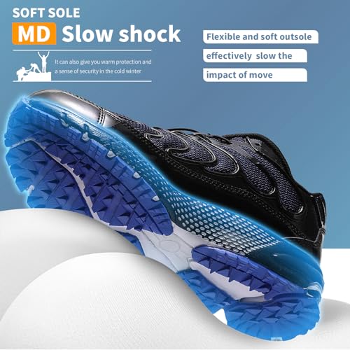 WETIKE Boys Shoes Boys Sneakers Kids Running Shoes 2.5 Girl's Tennis Shoes for Kids Baseketball Shoes Non-Slip Shoes(Classic Blue) - Thumbnail 7