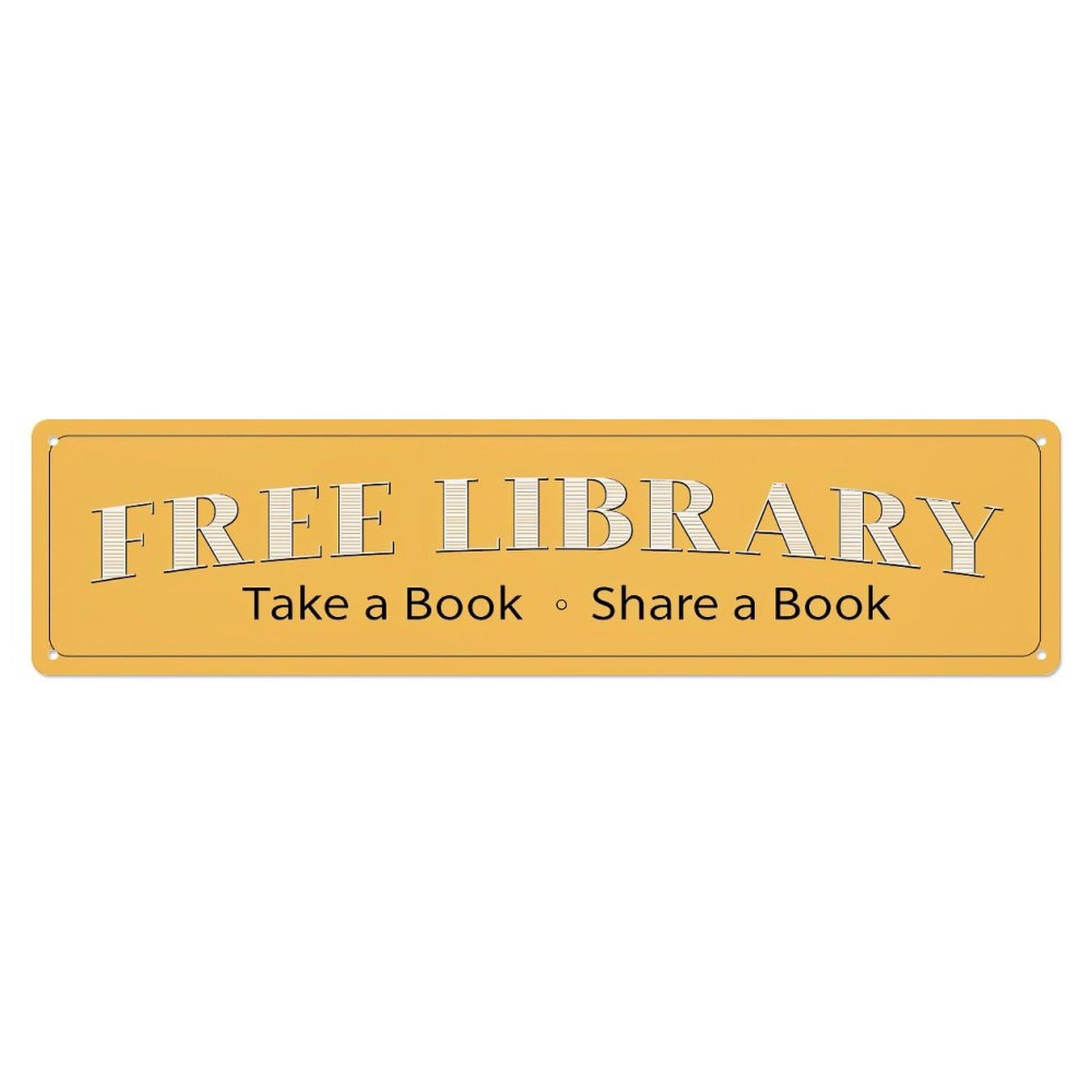 Free Library Take A Book Share A Book Metal Tin Sign Plaque