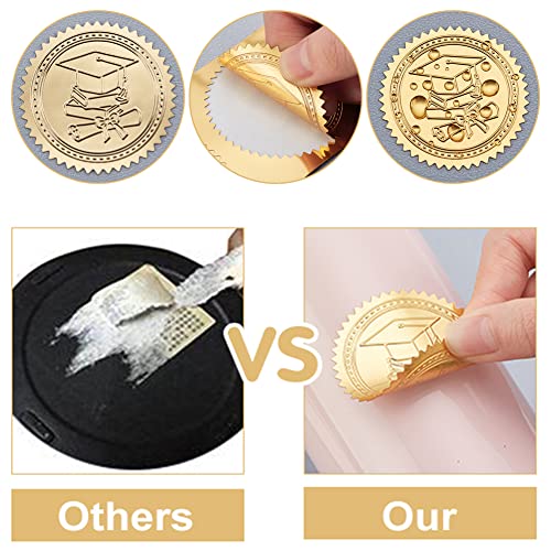 Craspire 2 Inch Gold Embossed Envelope Seals Stickers It’s My Birthday 100Pcs Adhesive Embossed Foil Seals Stickers Label For Wedding Invitations Gift Packaging #TOP2