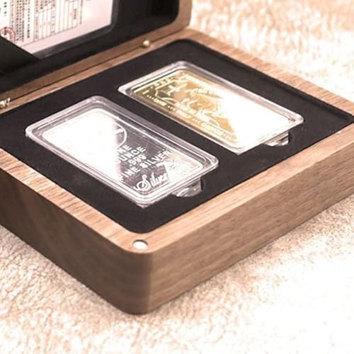 Estuche de nogal para proteger lingotes de oro y monedas valiosas 4
