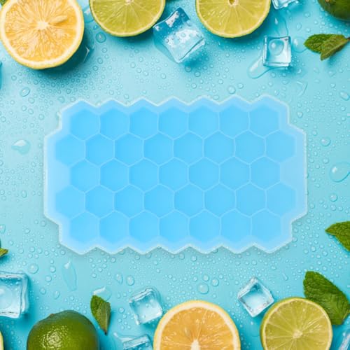 Bandeja de hielo de silicona con tapa Honeycomb Hemobllo miniatura 5
