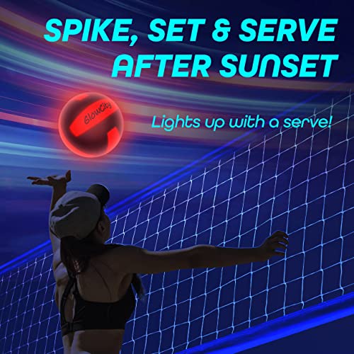 Glowcity Glow In The Dark Volleyball - Light Up Volleyballs For Kids, Teens And Adults With 2 Led Lights And Pre-Installed Batteries - Official Size And Weight﻿ #TOP1