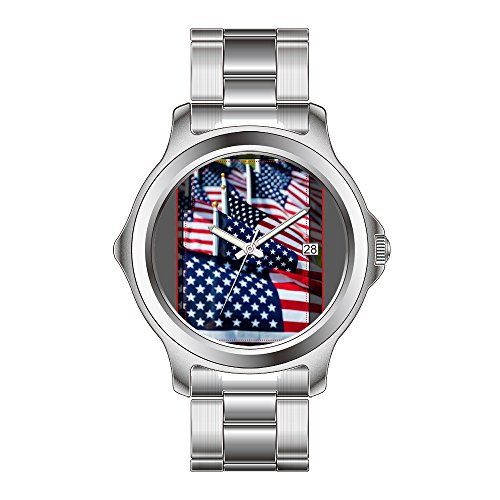 FDC Cadeau de Noël montres Mode Femme à quartz japonais Bracelet en acier inoxydable Date montre 400 drapeaux Fièrement ondulant dans un champ iPad Mini Retina couvertures