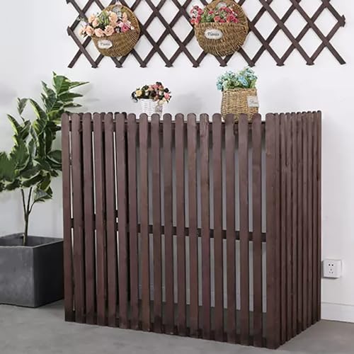 Massivholz Klimaanlage Sichtschutzzaun Panel, Schutzhülle und Blumenständer für Outdoor AC Einheit, verschönert Garten Terrasse Balkon Ästhetik