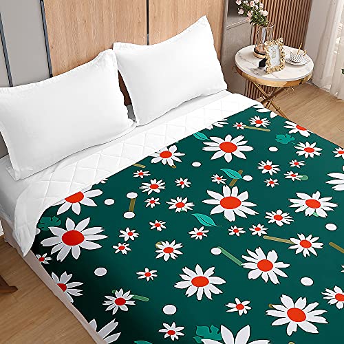 Cubrecama ligero verde lago para noches frescas de verano en familia 5