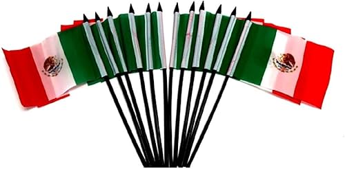 Miniatura 113 de Paquete de 12 banderas de escritorio de oficina en miniatura de poliéster internacional de 4 x 6 pulgadas, 1 docena de banderas pequeñas de 4 x 6