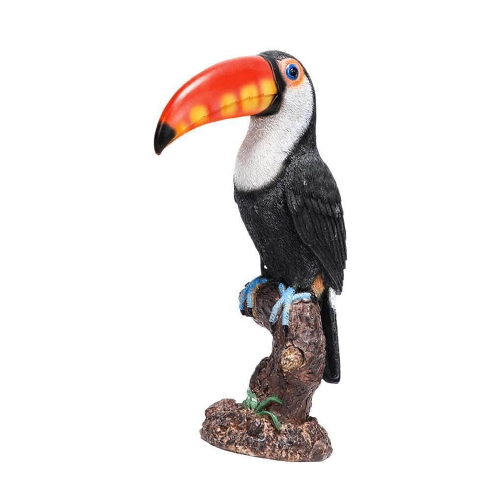 Zambuph Frog Statue Beautiful Resin Toucan Stump Sculpture Evokes Delightful Whimsy In Interiors Toucan Sculpture Garden Statue Outdoor Decoration Yard Garden