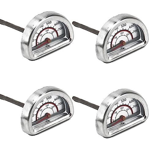 Grill-Temperaturanzeige, Edelstahl-Grillthermometer, Wärmeanzeige, Ersatz für Charbroil Grill 463224611, 463224912, 463248208, 463257110, 4 Stück