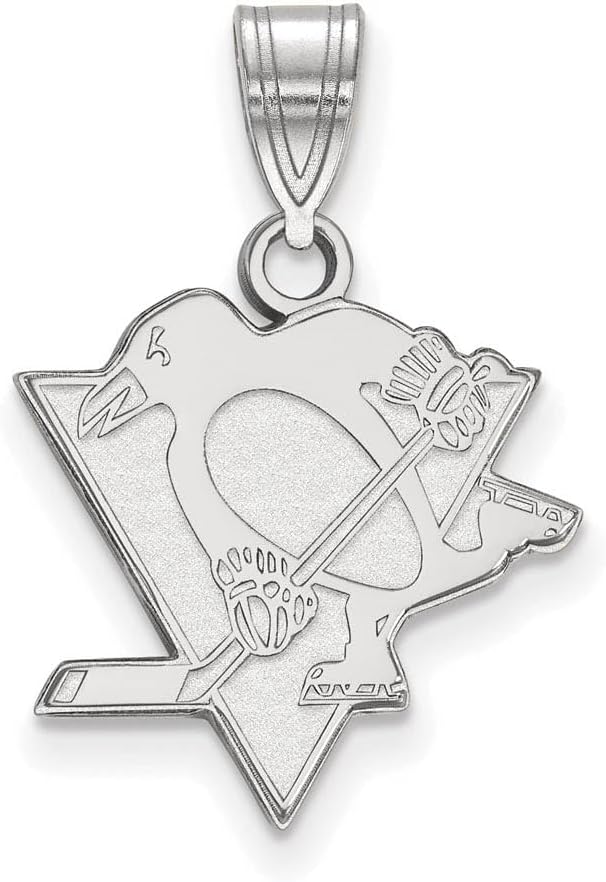 Pittsburgh Penguins Medium (5/8 Inch) Pendant (Sterling Silver)