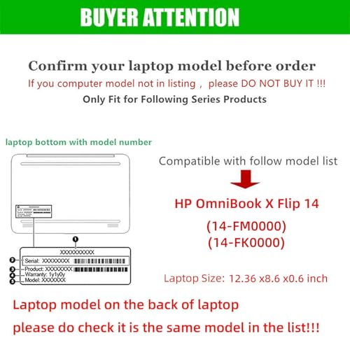 Funda para Laptop HP OmniBook X Flip 14" Piel PU Negra miniatura 2