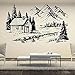 YMSHD Montagne Casa Vicino al Lago Natura Vinile Decorazioni per casa Adesivi murali per Soggiorno Decorazione per Interni Adesivi paesaggi 92X57Cm
