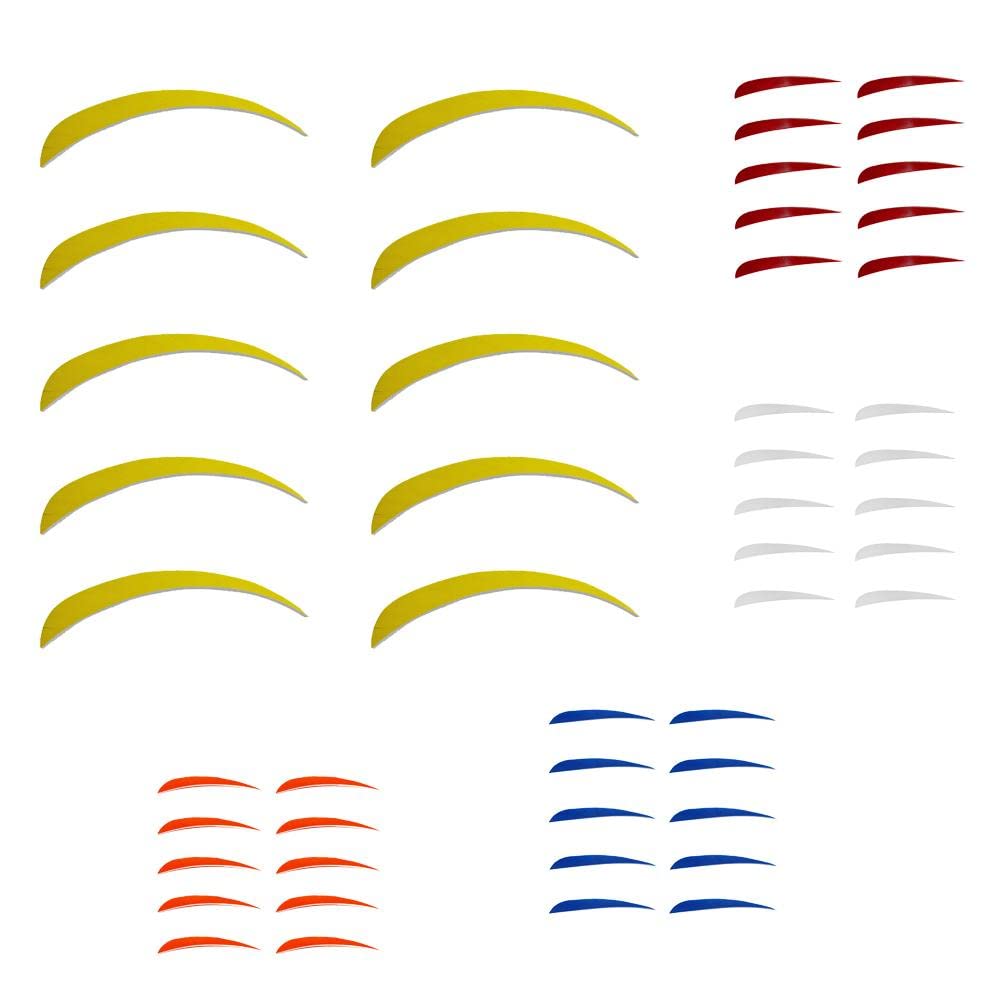 10 Pieces 5'' Drop Left Wing Feather Arrow Fletching Archery Hunting Yellow 1