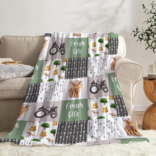 Todeyya Cow Farm Baby Blanket Gifts Super Soft Cow Farm Toddler Blanket for Boys Girls, Newborn, Infant Nursery Blanket for Stroller, Crib 30x40 in for Toddler