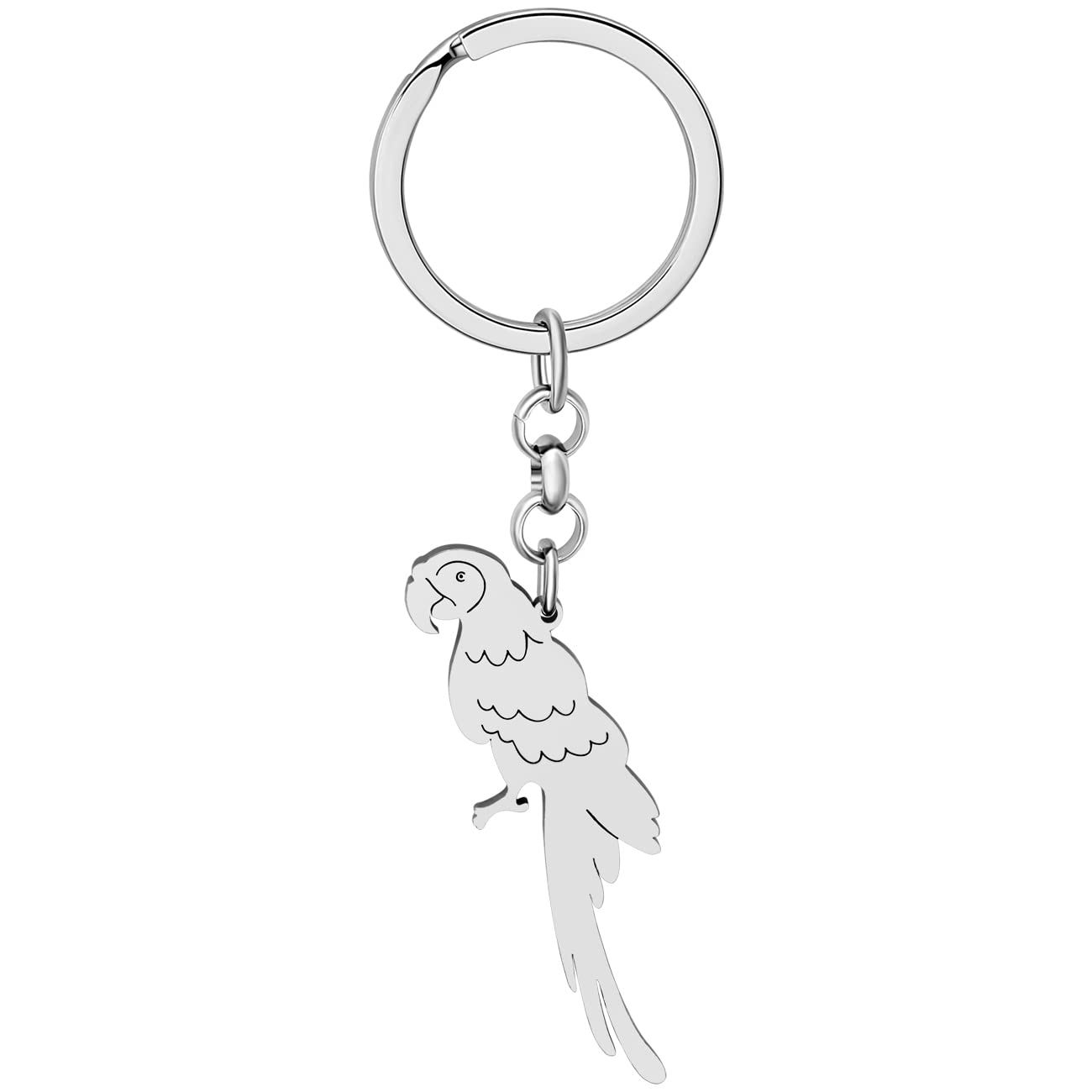 WEVENI Portachiavi Pappagallo Uccello In Acciaio Inox – Ciondolo Colibrì Cacatua Per Donna – Regalo Originale