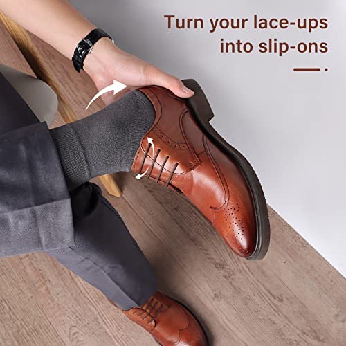 Inmaker No Tie Dress Shoe Laces For Men, Waxed Thin Oxford Round Shoelaces #TOP2