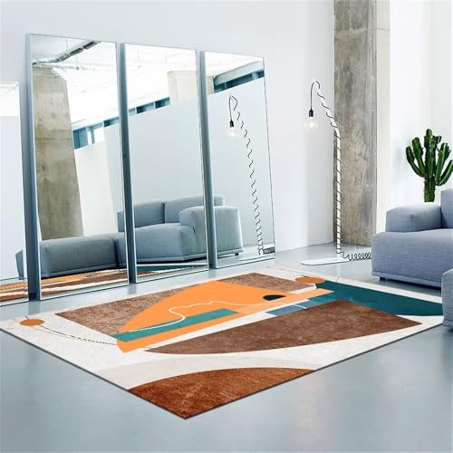 Tapis d'intérieur marron grand tapis de salon lavable et pas cher 200x280 - 2